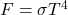  F = \sigma T^4  