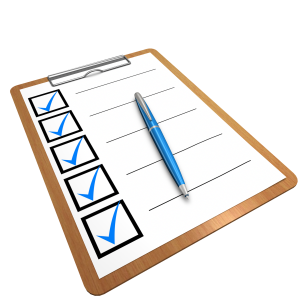 Questionnaire checklist