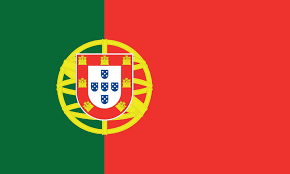 Portuguese flag, red and green, code of arzms center left in gold, red green and white.