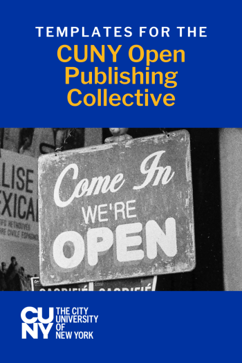 Cover image for Templates for the CUNY Open Publishing Collective