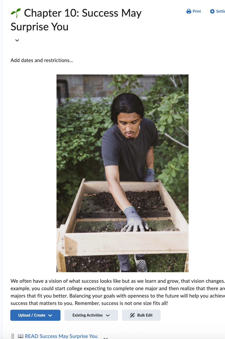 Student working on an archeological dig