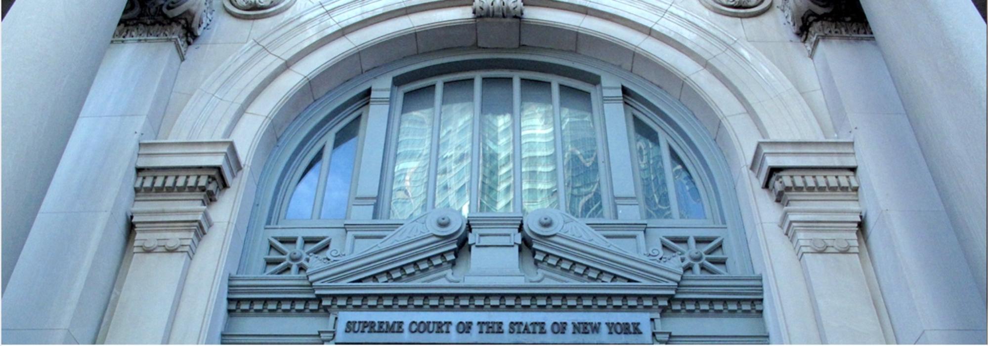 Front entry of the Supreme Court of the State of New York.