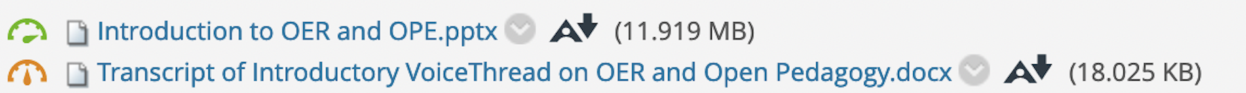 Ally displays a gauge icon to indicate whether accessibility is high (green), medium (yellow), or low (red).