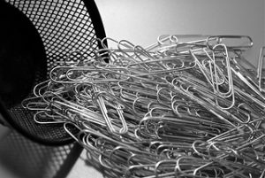 A big pile of paper clips