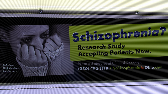 Schizophrenia awareness billboard