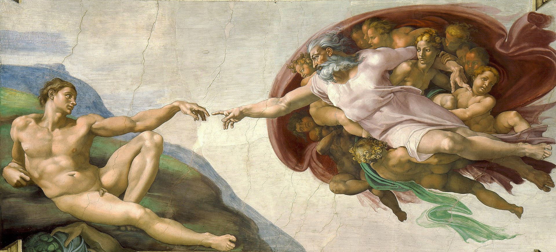 Michelangelo Creation of Adam painting