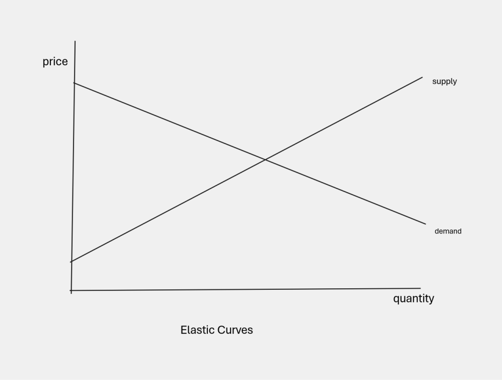 supply and demand curves that are fairly flat