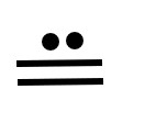 two lines with two dots above them