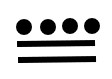 Two lines with 4 dots above them