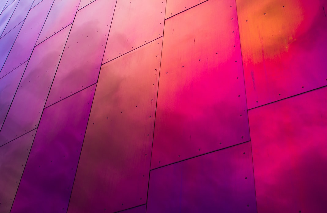 sunset reflected on building