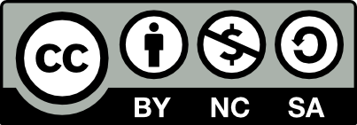 A picture containing text, clipart of Creative Commons Licensisng CC BY-NC-SA: This license allows reusers to distribute, remix, adapt, and build upon the material in any medium or format for noncommercial purposes only, and only so long as attribution is given to the creator. If you remix, adapt, or build upon the material, you must license the modified material under identical terms. CC BY-NC-SA License includes the following elements: BY – Credit must be given to the creator, NC – Only noncommercial uses of the work are permitted SA – Adaptations must be shared under the same terms. 