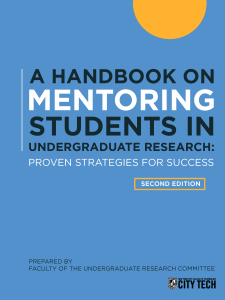 A Handbook on Mentoring Students in Undergraduate Research, 2nd Edition book cover