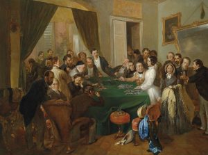 A painting of Scene 1 from La Traviata