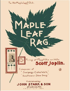 Cover of sheet music of Scott Joplin’s Maple Leaf Rag