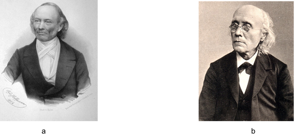 Photograph (a) Ernst Weber and photograph (b) Gustav Fechner