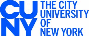 logo of CUNY with the acronym CUNY written on the left in big letters and the words the city unversity of new york written on the right