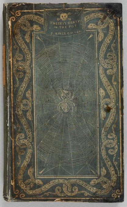 Book cover with snakes and spiders