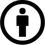logo representing the BY element of CC licenses