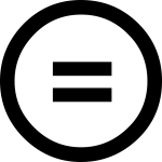 logo representing the ND element of CC licenses