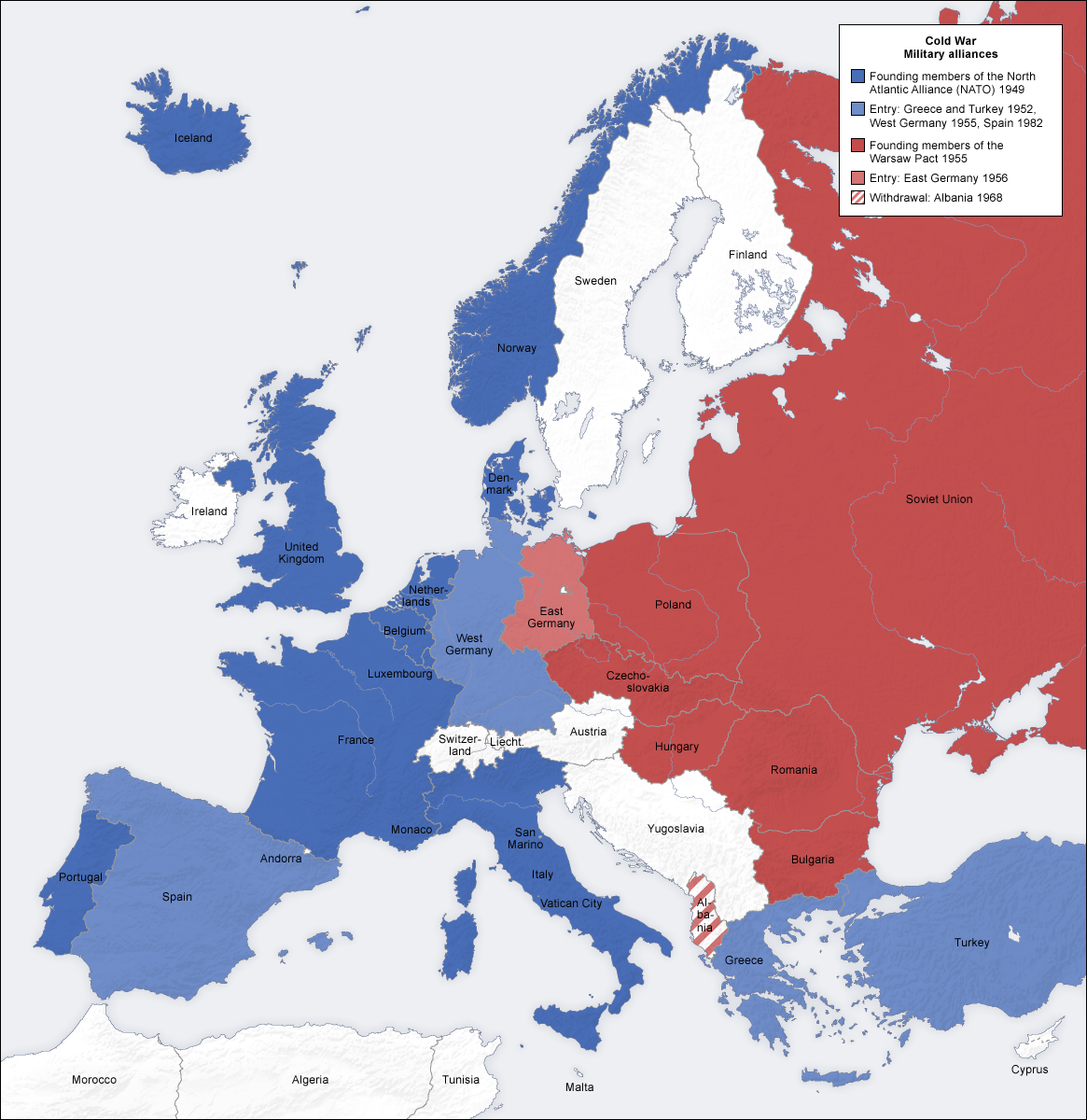 Cold War map