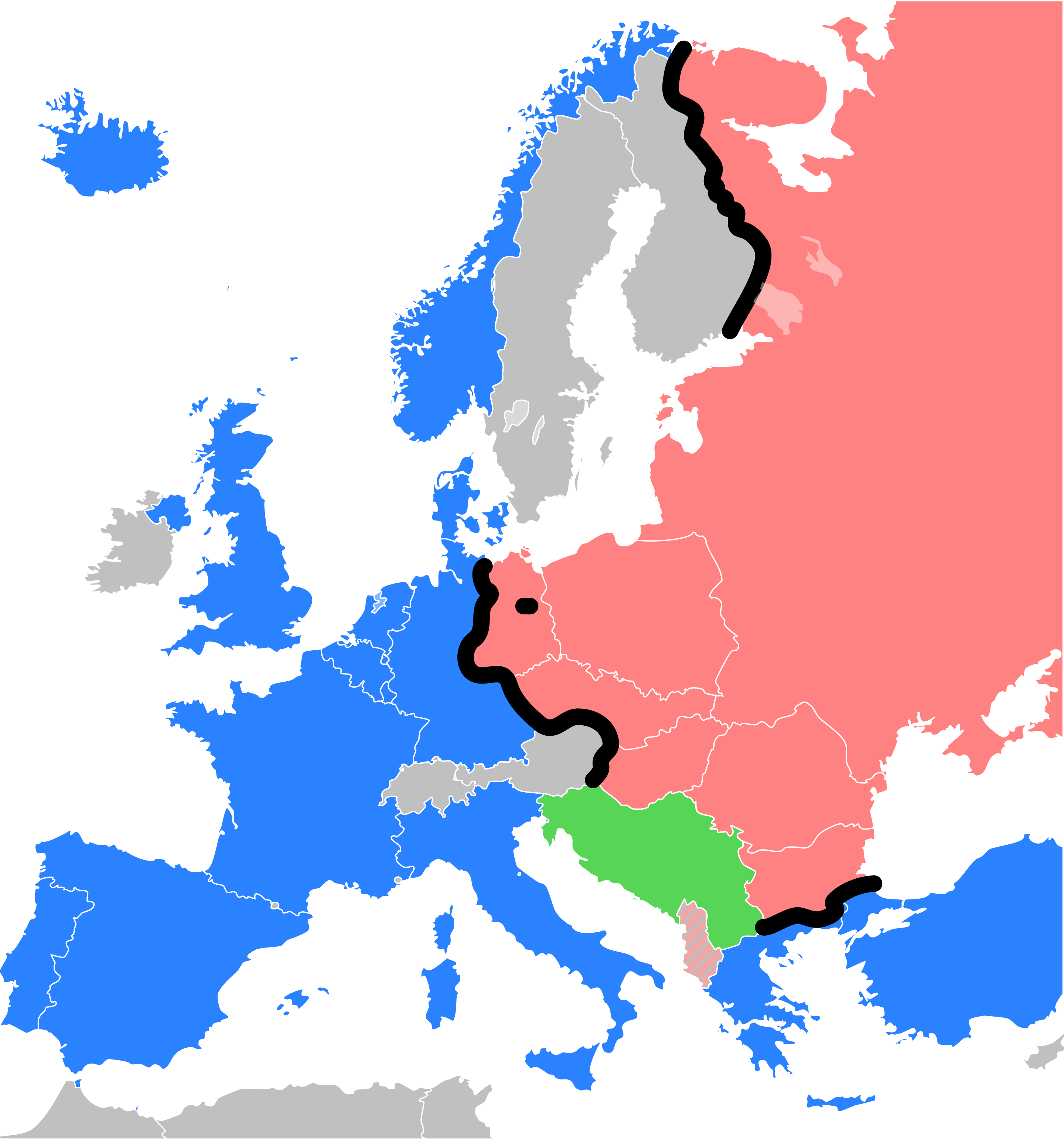 iron curtain map