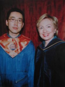 Joon and Hillary Clinton