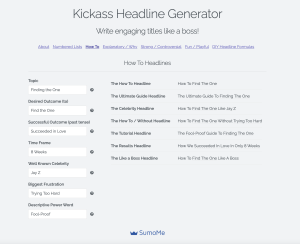 AI-assisted headlines by the Kickass Headline Generator